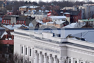 Liepaja, Latvia, 15 March, 2018. The University of LiepÄja. Editorial Stock Photo